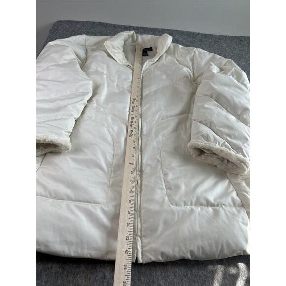 Venezia Jacket Women’s Size 22/24 Puffer Collared White With Pockets - Picture 3 of 11
